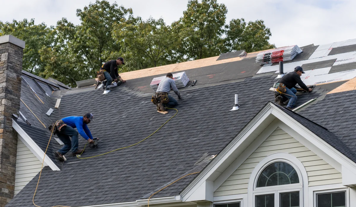 GAF Master Elite installation in progress in Hartford County