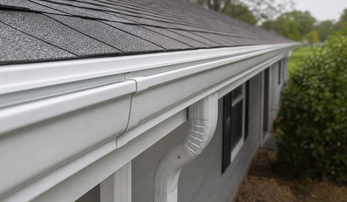 Cleaned gutters ready for storm season