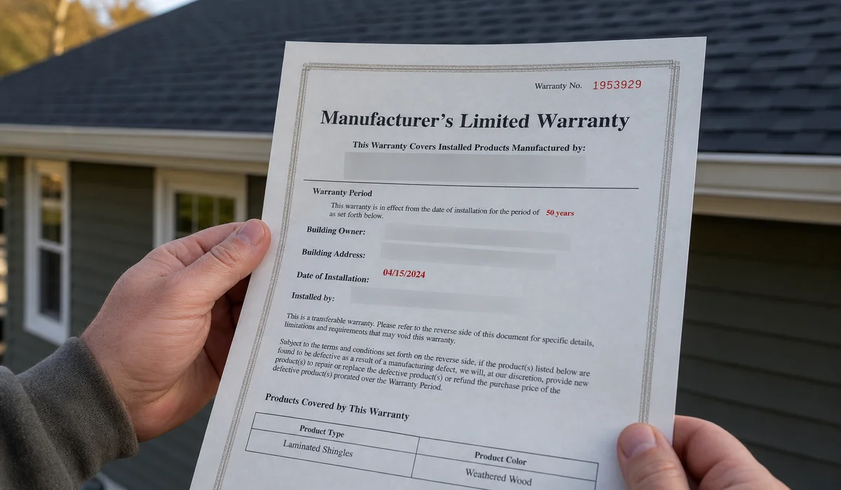 GAF warranty certificate detail