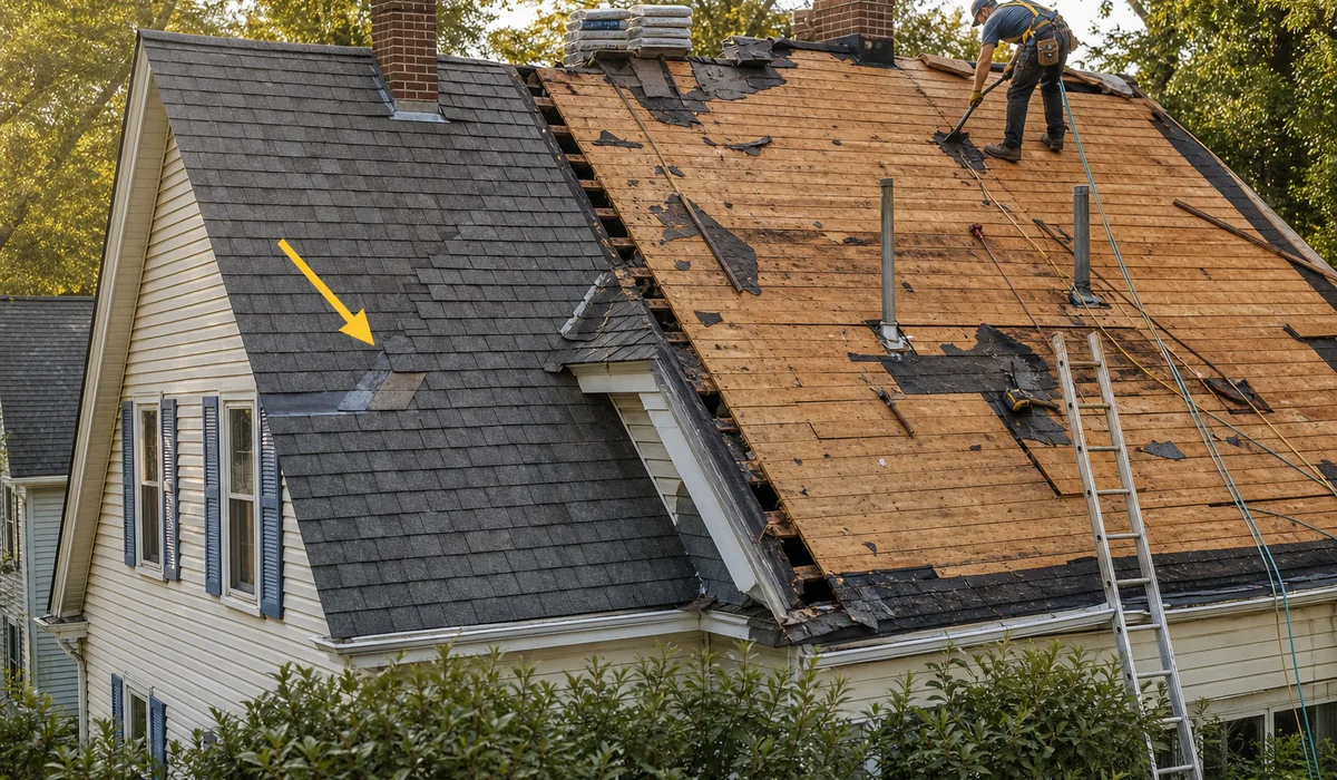 Localized repair versus full section replacement on a West Hartford roof